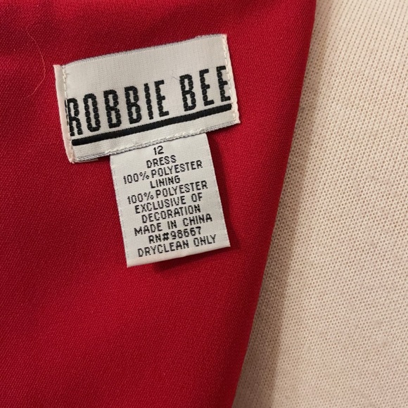 Robbie Bee RED Cocktail dress 12 lined NWT - Picture 10 of 10